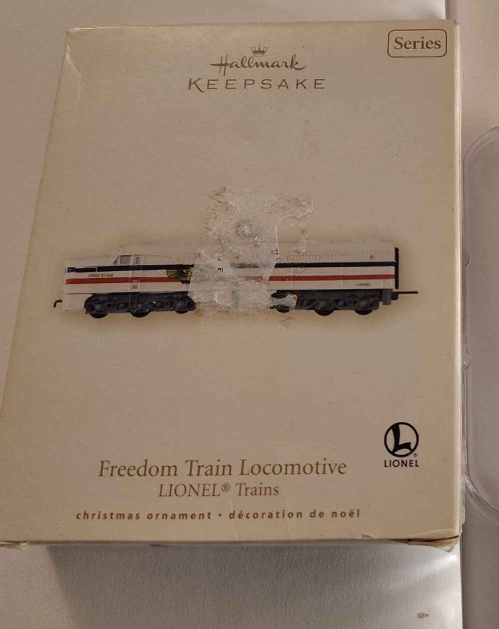 2007 Hallmark Freedom Train Locomotive LIONEL Trains Christmas Ornament